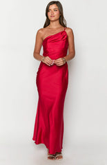 tina red formal maxi dress