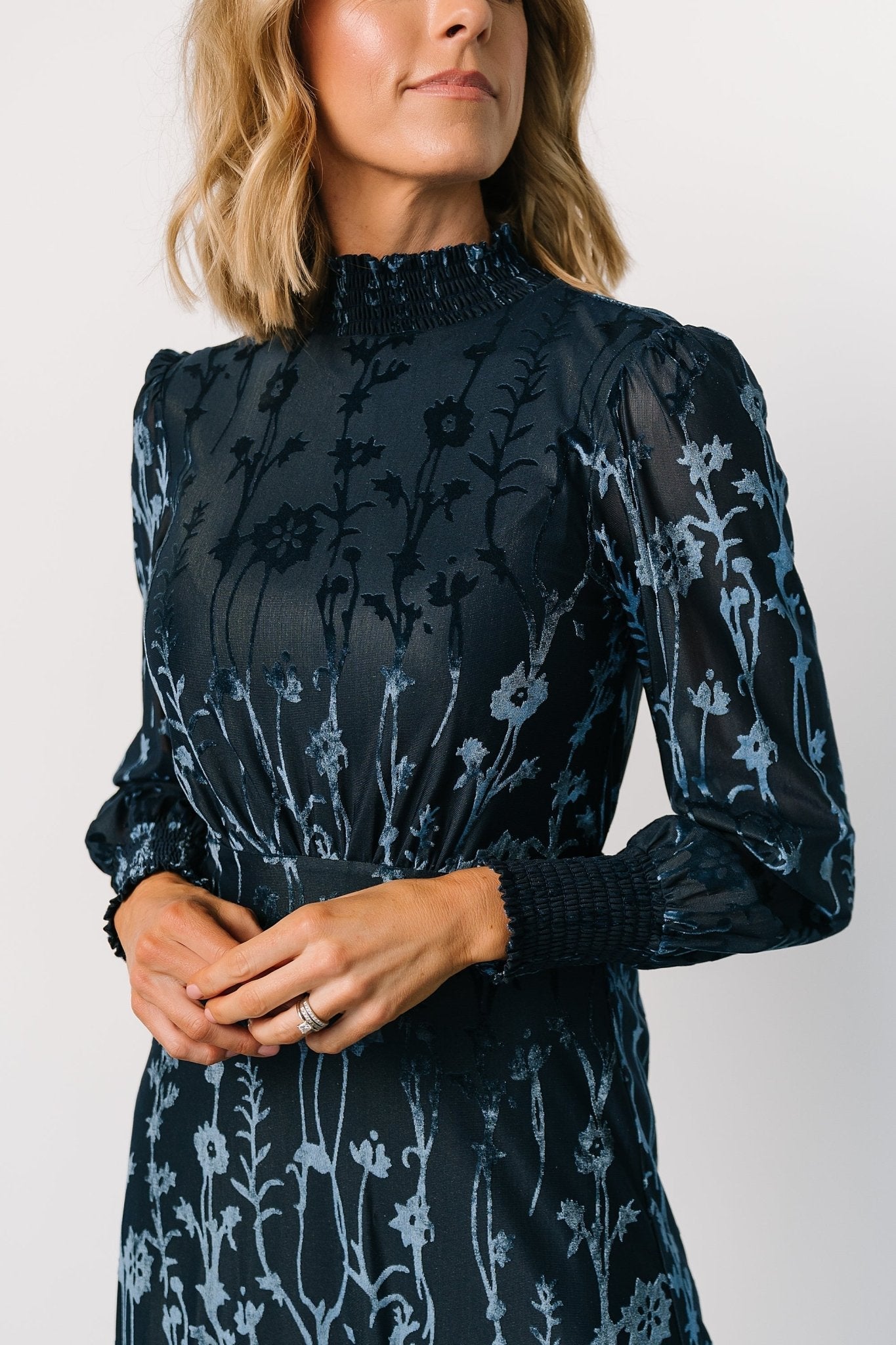 penelope velvet maxi dress | midnight blue