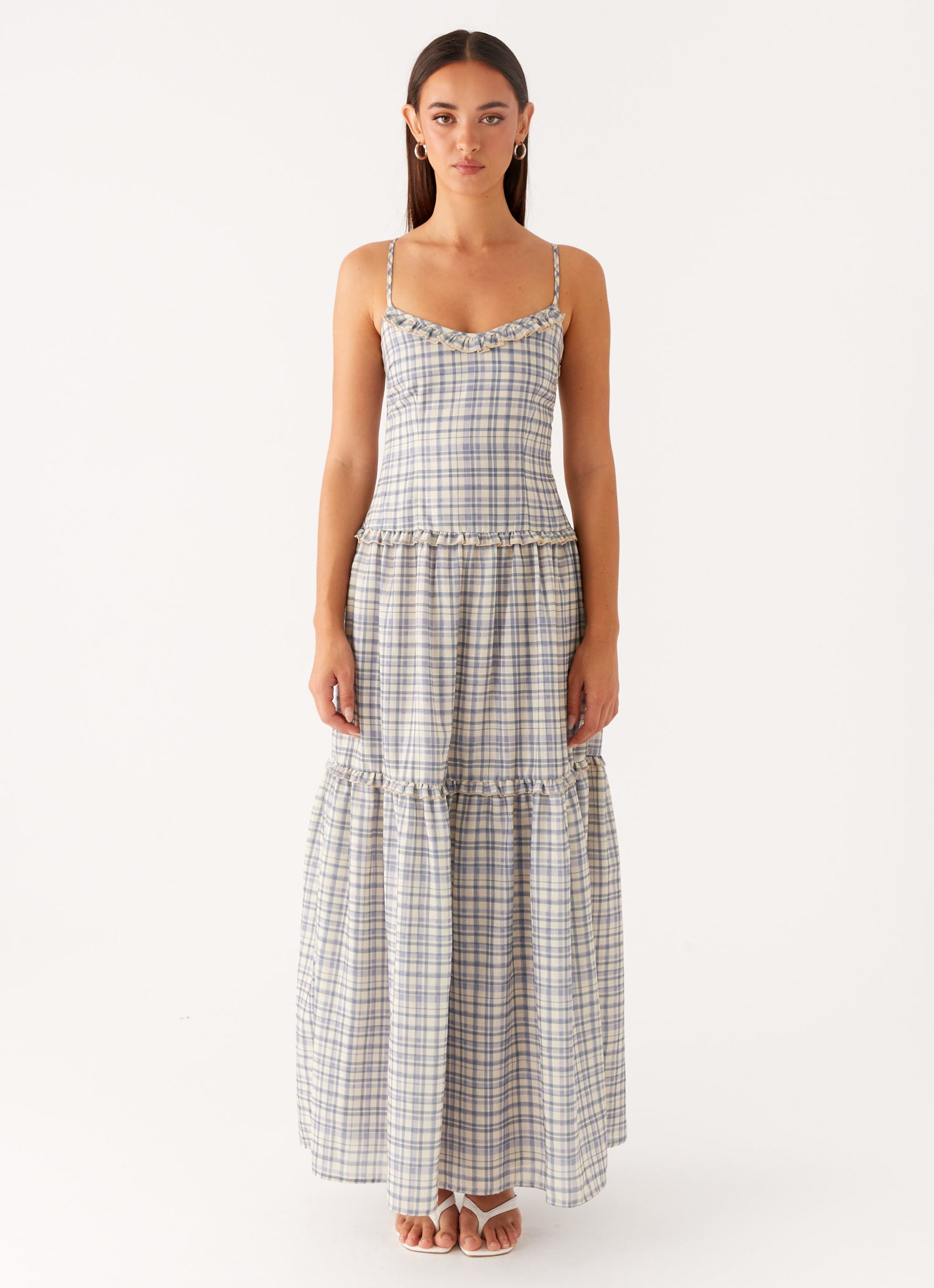 Hermie Midi Dress - Check