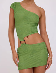 AANYA DRESS - GREEN : GREEN LACE