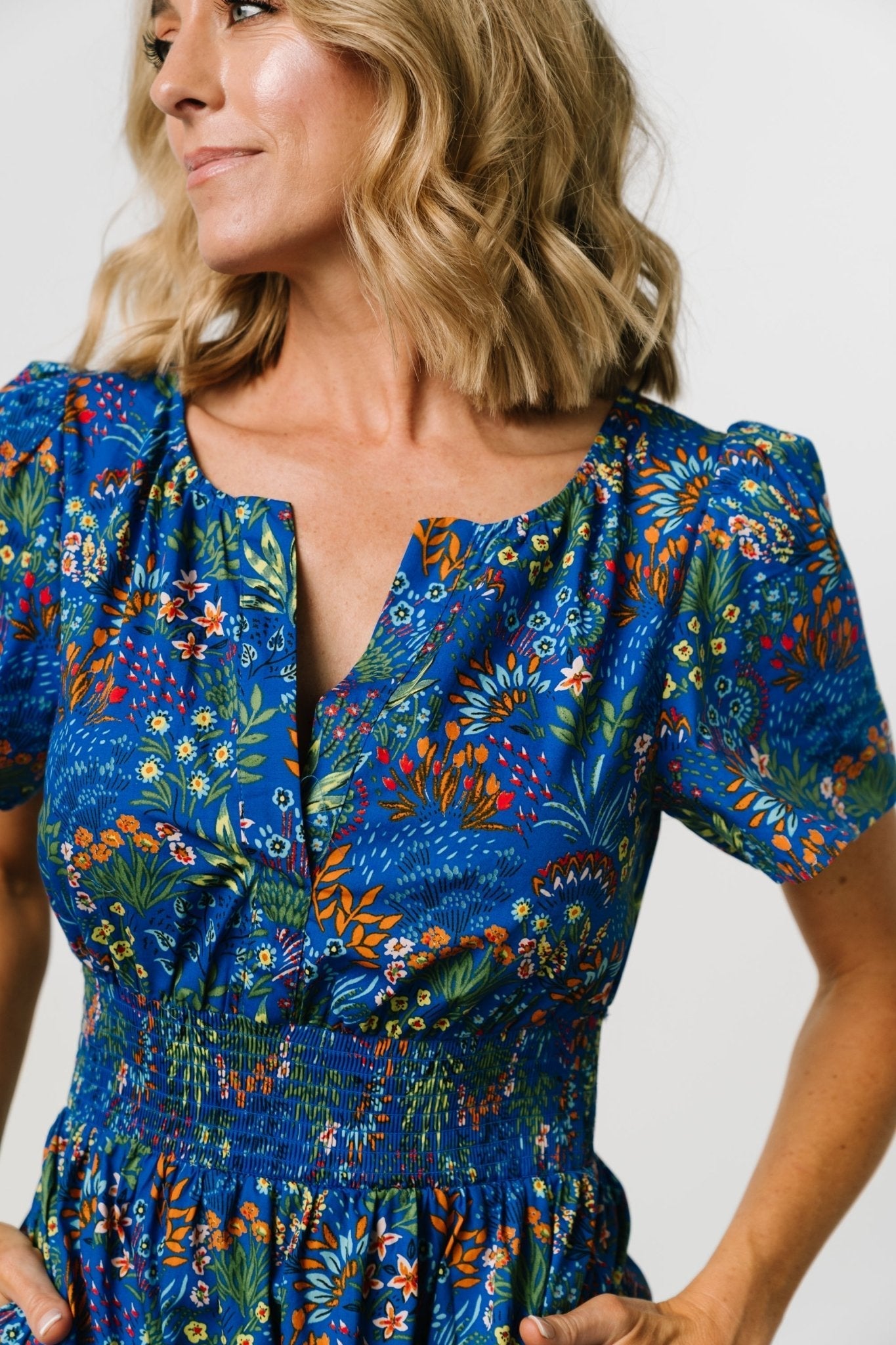 palmer tiered maxi dress | cobalt multi