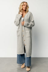 senna longline cardigan | light gray